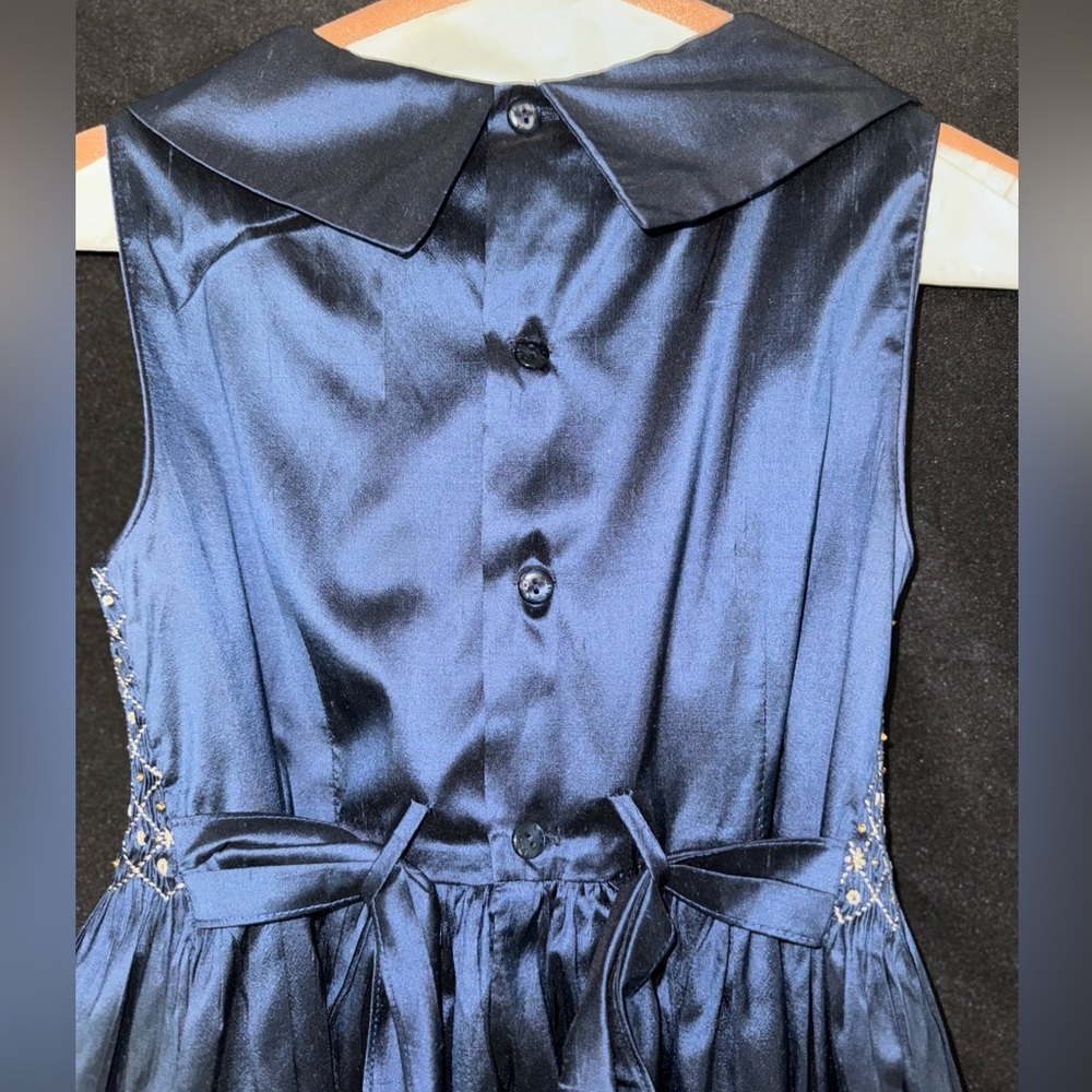 Girls Navy Blue Evening Gown Size 8 - Picture 6 of 6